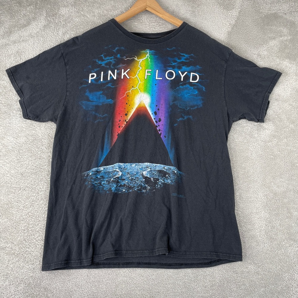Pink Floyd Shirt Mens XL Black Dark Side of the Moon Liquid Blue Rock Band 2015